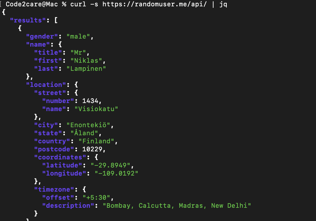 cURL JSON Output Pretty Printed with Colors